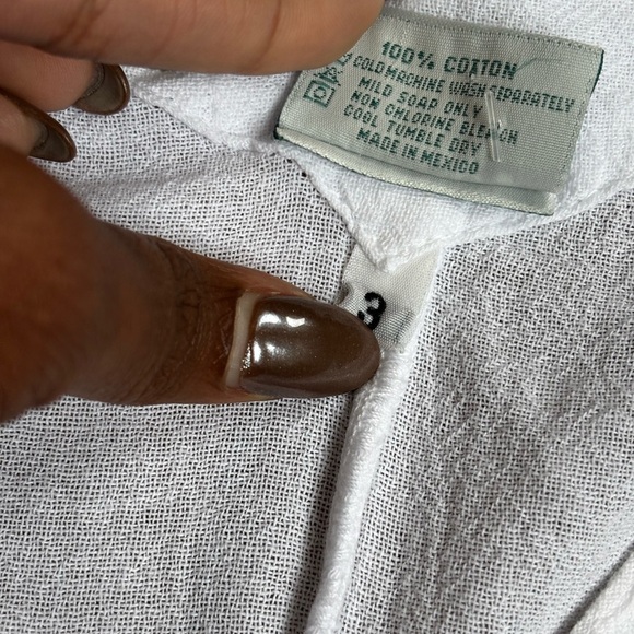 Oh my Gauze Lynn Cotton Gauze Blouse Snow Size 3 V Neck XXL Lagenlook - Picture 9 of 10